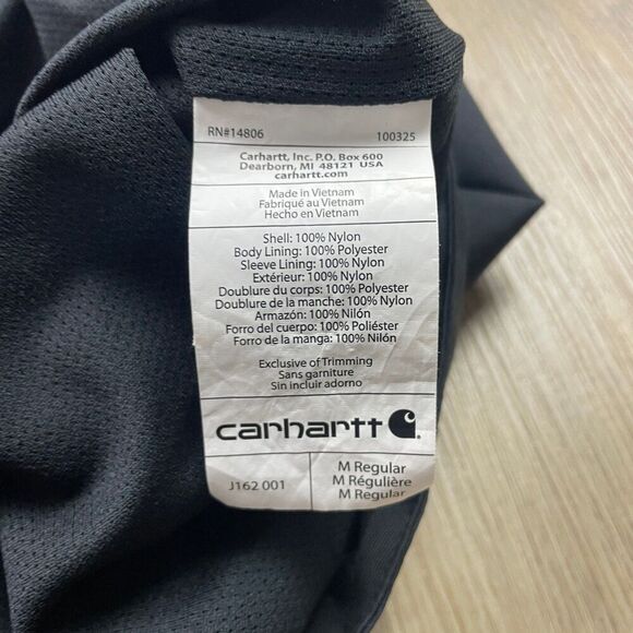 Carhartt Jacket Mens Medium Black Storm Defender Workwear Full Zip Outdoor - Picture 8 of 14